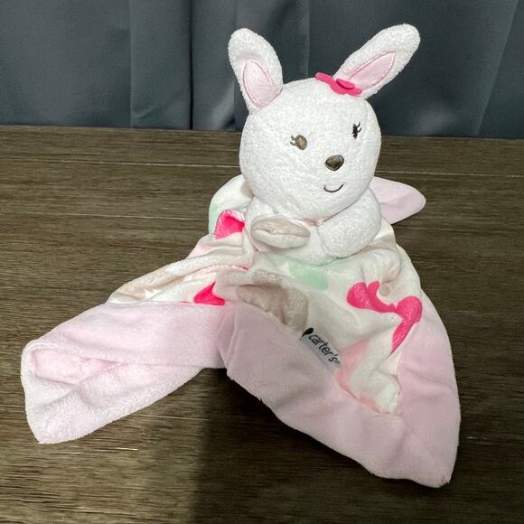 Carter's Bunny Rabbit with‎ Butterflies Blanket Lovey - Picture 1 of 7